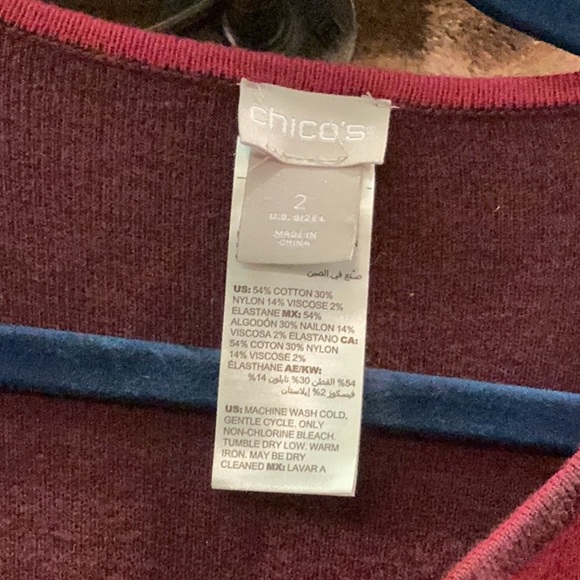Chico’s Solid Reversible Cardigan Size 2 - Picture 4 of 5
